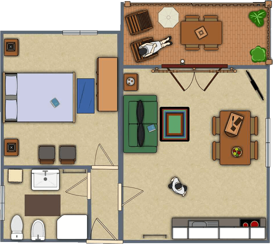 Grundriss der Ferienwohnung Gremal in Agriturismo Gardasee Uliveta