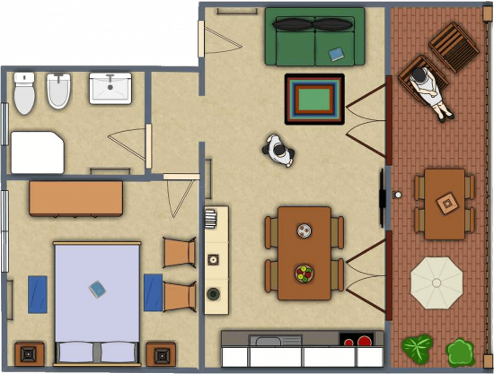 Grundriss der Ferienwohnung