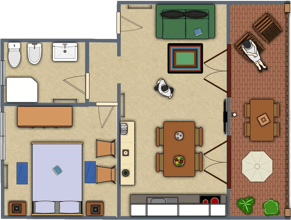 Grundriss der Ferienwohnung