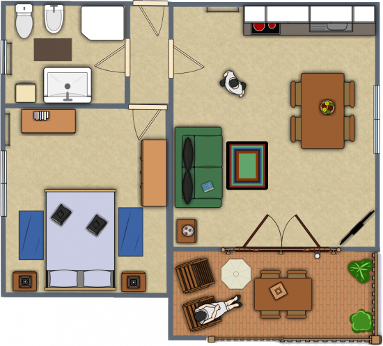 Grundriss der Ferienwohnung
