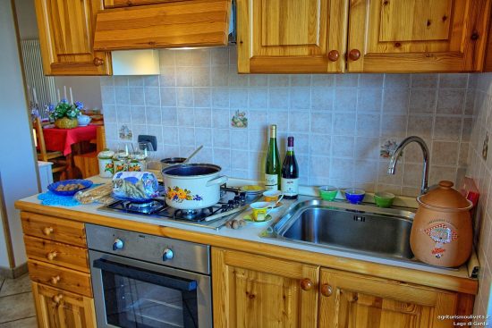 Draufsicht auf die Küchenzeile