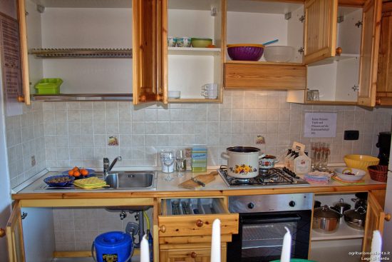 Draufsicht auf die Küchenzeile