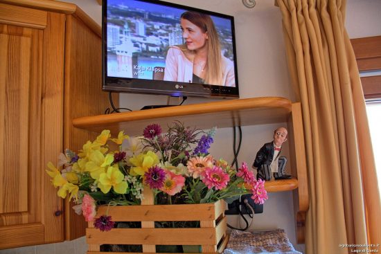 Blick auf das Fernsehgerät